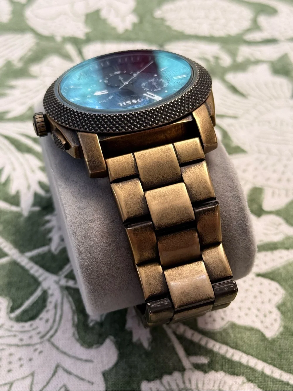 Fossil Bronze-Tone Men's Chronograph Watch with Black Dial
